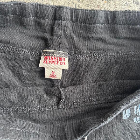 Mossimo M Shorts Black Cotton Y2K Low Rise Cut Off Sweat Shorts Pull On - Picture 3 of 3